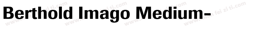 Berthold Imago Medium字体转换